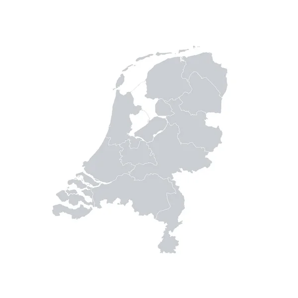 Netherlands Regions Map Vector — Stock Vector