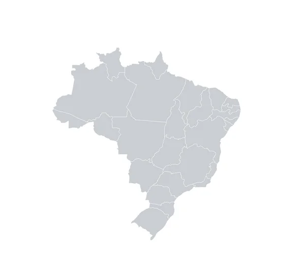 Brasil Mapa Das Regiões Vetor — Vetor de Stock