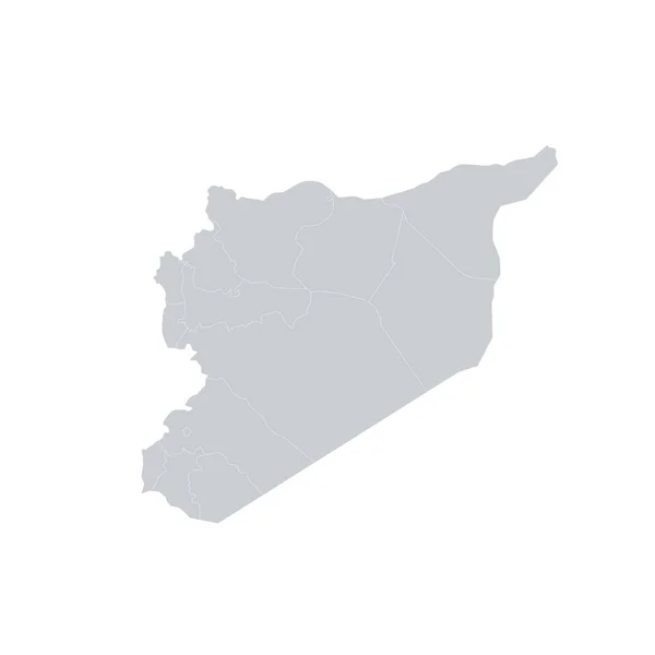Syria Regions Map Vector — Stock Vector
