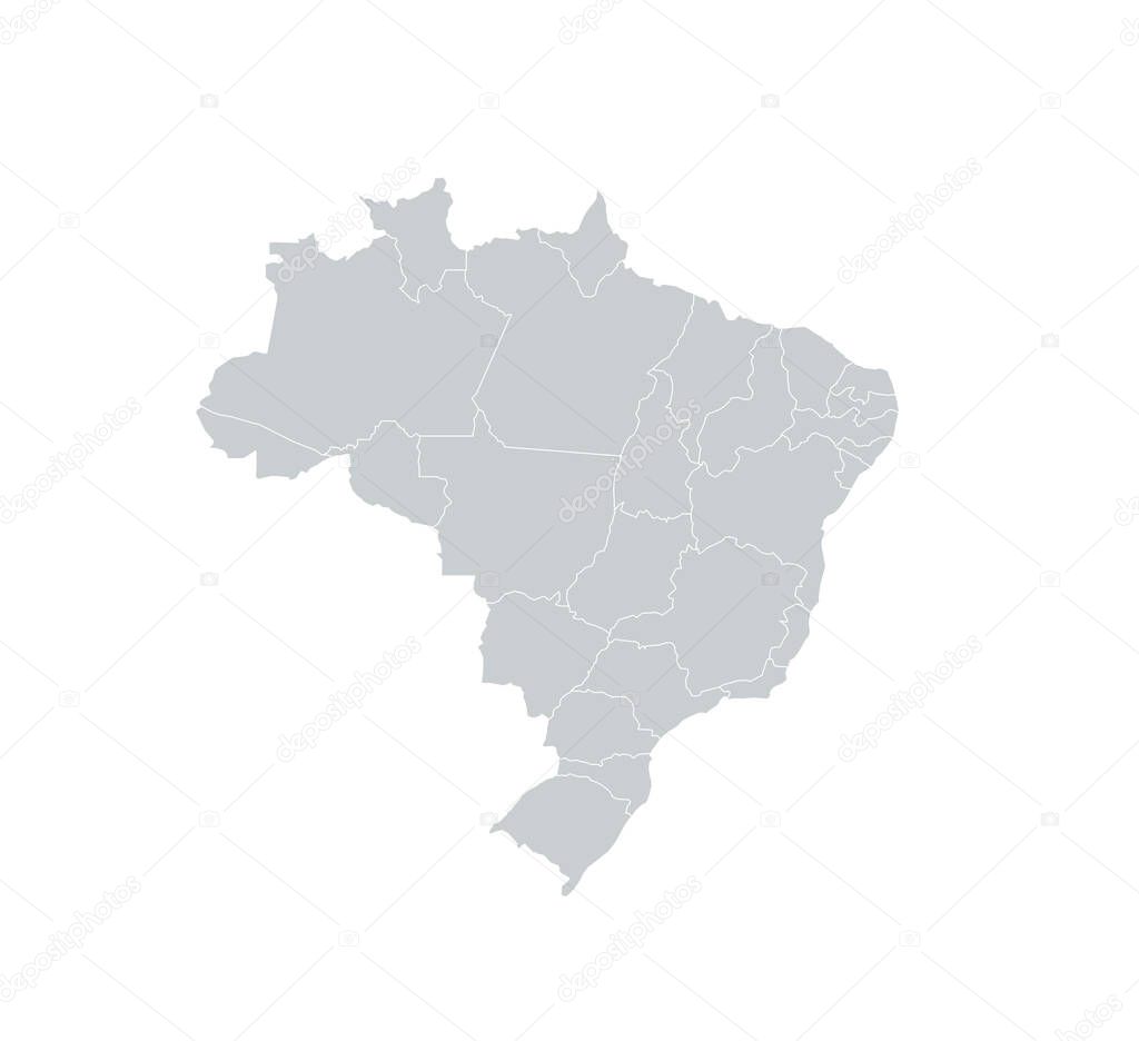 Brazil Regions Map Vector