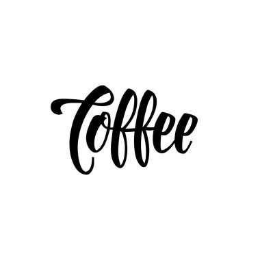 Kahve Kaligrafi Harfleme Vektörü