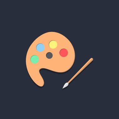 Fırça Palet Simgesini Boya