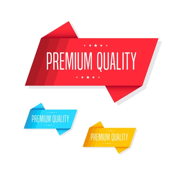 Etiquetas Calidad Premium Conjunto Vectores — Vector de stock