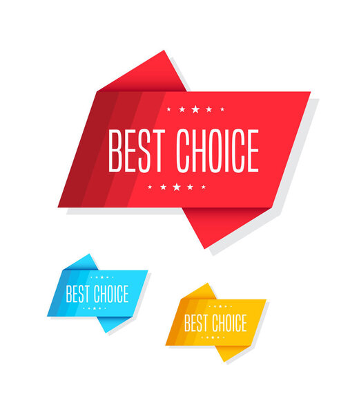 Best Choice Tags Vector Set