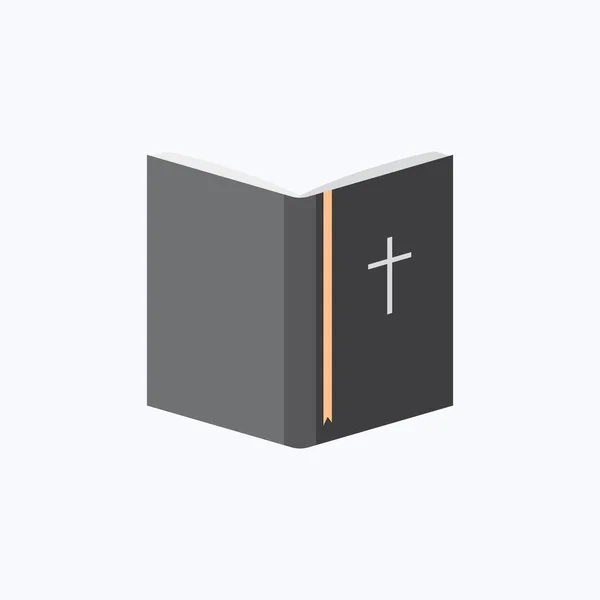 Sainte Bible Couleur Plate Icône Vectorielle — Image vectorielle