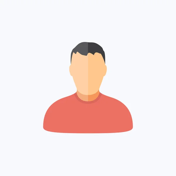 Man Male Flat Colour Vector Icon — Stockový vektor