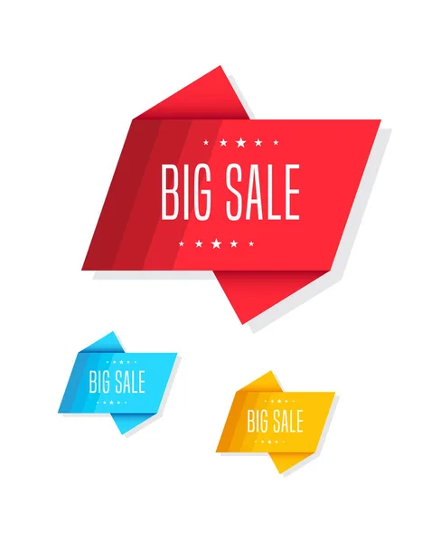 Big Sale Shopping Vector Tag Set — Stockvektor