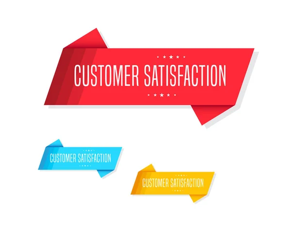Customer Satisfaction Shopping Vector Tag Set — Stockvector