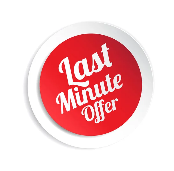 Last Minute Offer Shopping Vector Sticker — Stock Vector