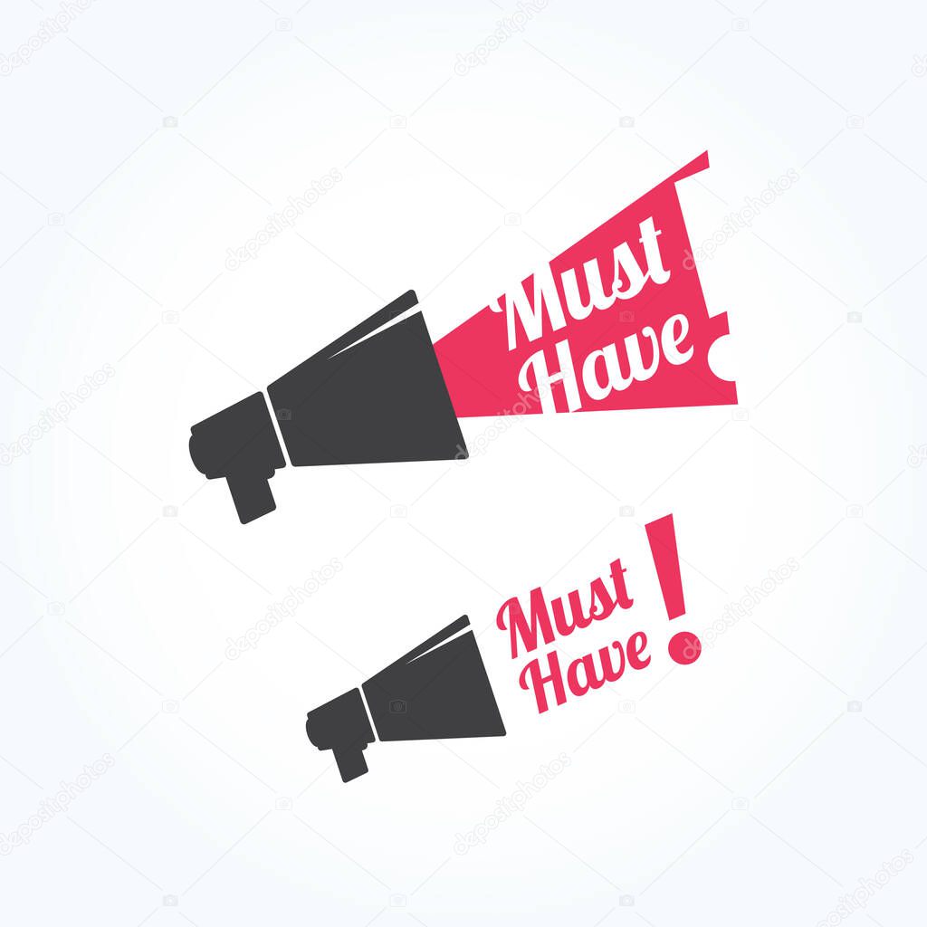 Must Have Megaphone Icon Vector Set