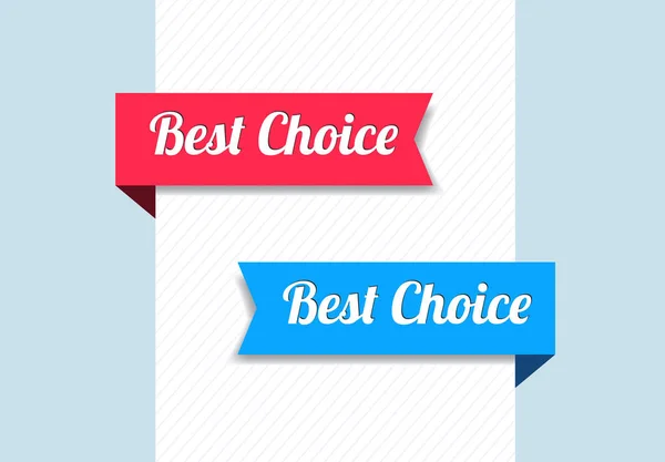 Best Choice Ribbons Vektor Set — Stockvektor