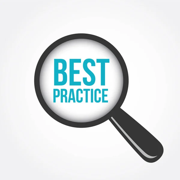 Best Practice Lupenvektor — Stockvektor