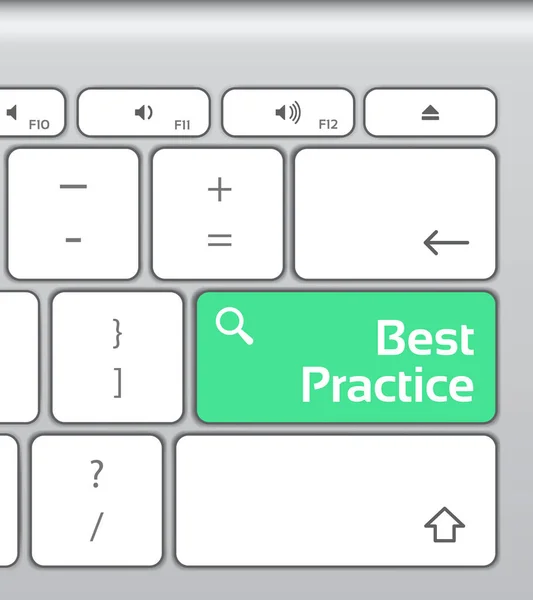 Best Practice Tasten Tastaturvektor Eingeben — Stockvektor