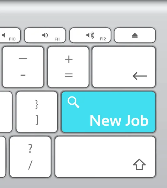 Novo Trabalho Entrar Botão Keyboard Vector — Vetor de Stock