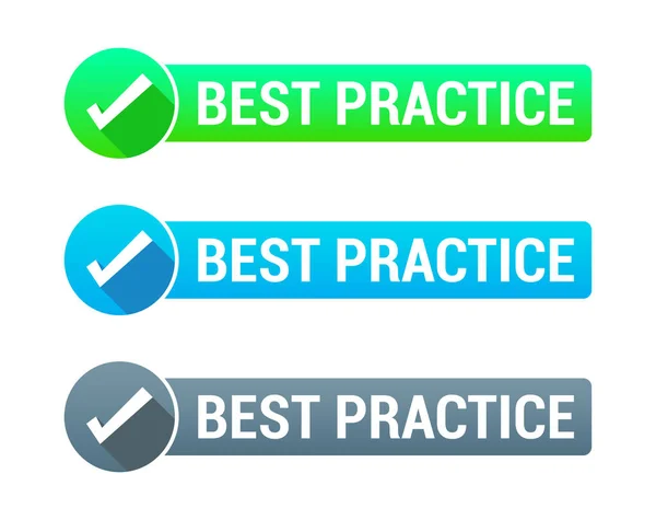 Best Practice Banner Címke Készlet — Stock Vector