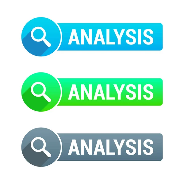 Analyse Banner Etiketten Set — Stockvektor