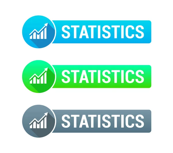 Statistiken Banner Etiketten Set — Stockvektor