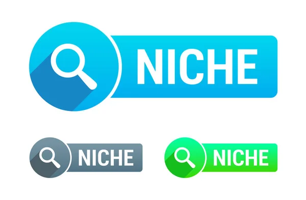 Conjunto Etiquetas Banner Nicho —  Vetores de Stock