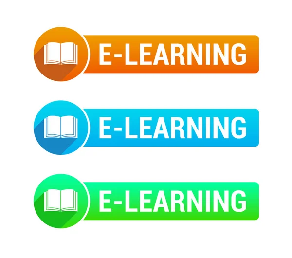 Learning Banner Etiketten Set — Stockvector