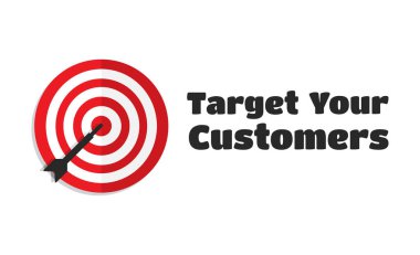 Müşterilerinizi Hedef Amaçlı Vektör Simgesi