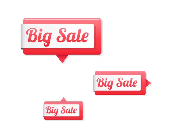 Big Sale Tags Conjunto Vetores —  Vetores de Stock