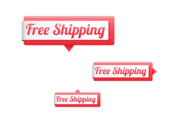 Free Shipping Tags Vector Set — Stock Vector
