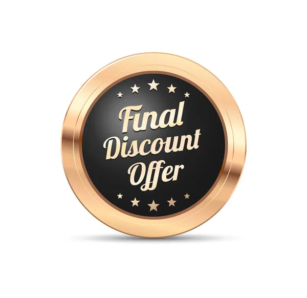 Oferta Descuento Final Badge Vector — Vector de stock