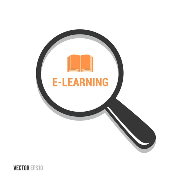 Learning Nagyító Vektor — Stock Vector