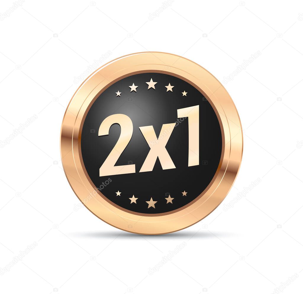 2x1 Offer Badge Vector