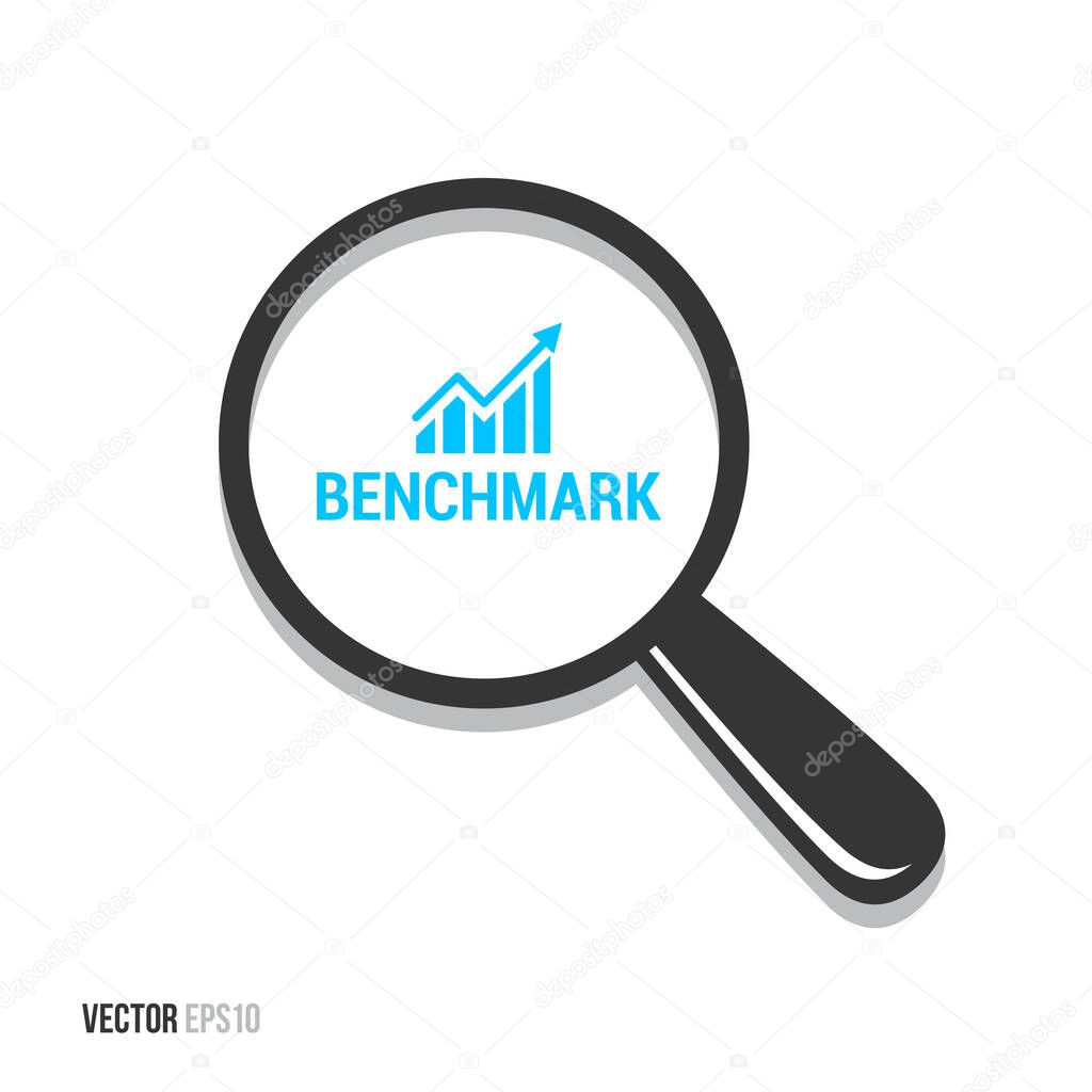 Benchmark Magnifying Glass Vector