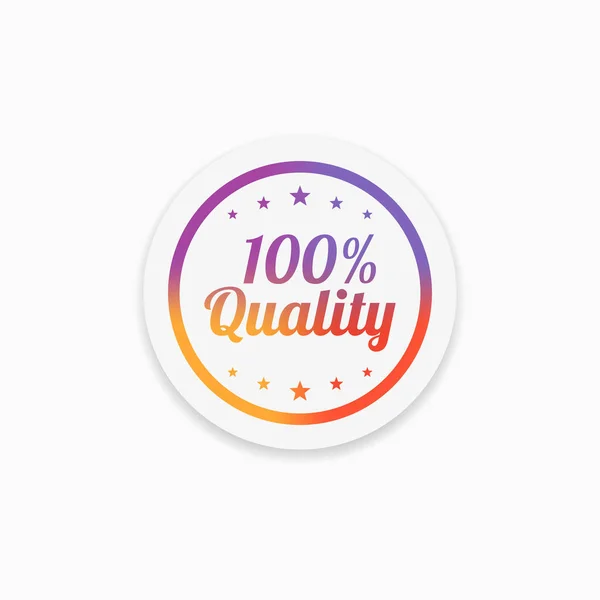 Popisek Vektoru 100 Kvality — Stockový vektor