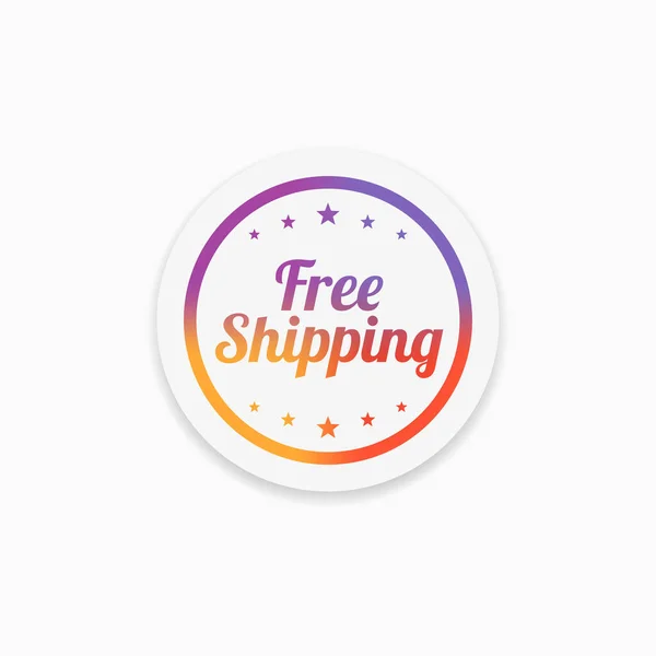 Free Shipping Vector Label — Stock Vector