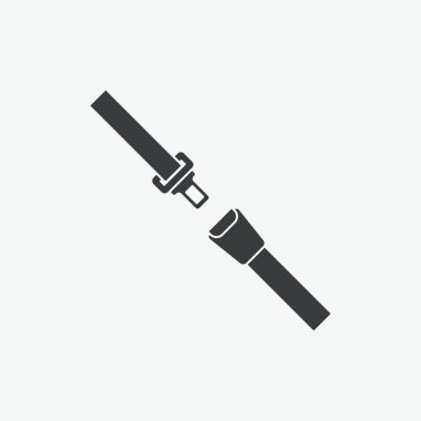 Emniyet kemeri düz vektör simgesi