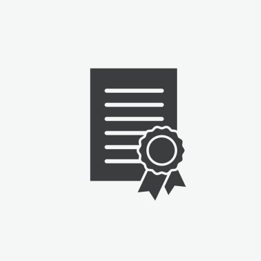 Sertifika Diploma Düz Vektör Simgesi