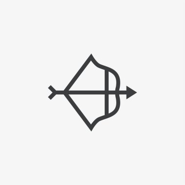 Yay ve Ok Düz Vektör Simgesi