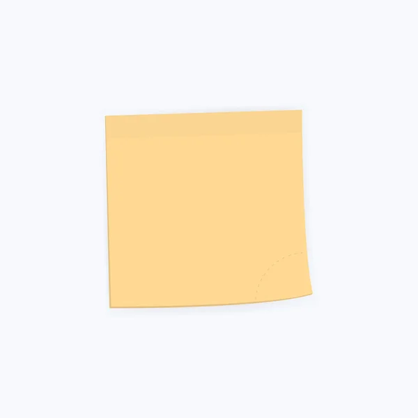 Sticky Note Color Vector Icon — Stock Vector