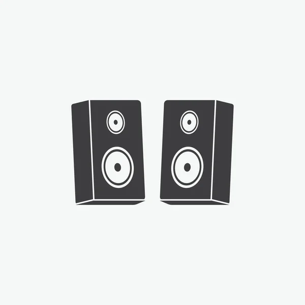 Speakers Platte Vectoricoon — Stockvector