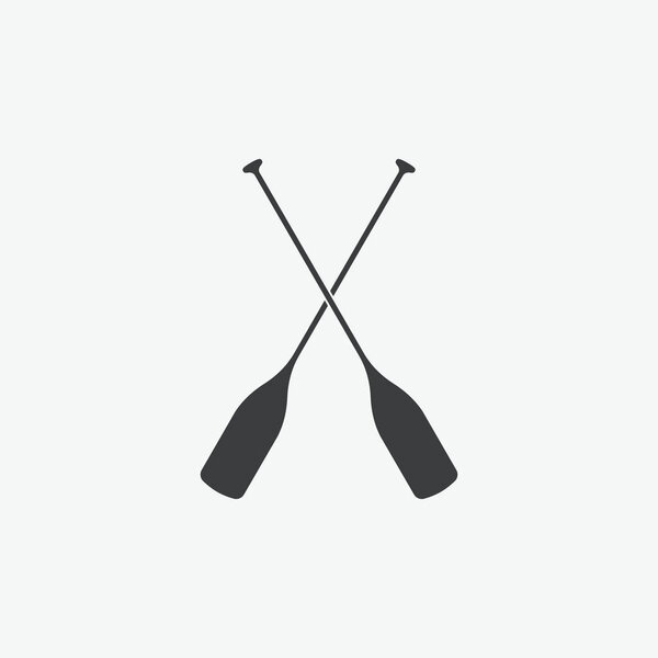 Paddle Boat Oars Vector Icon