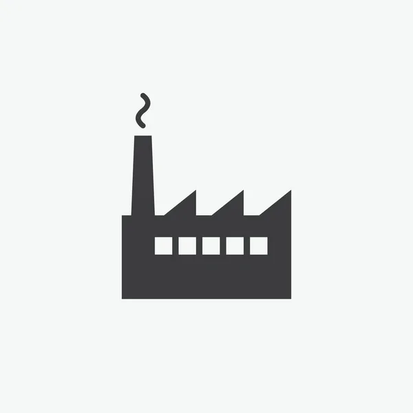 Ikona Wektora Płaskiego Fabryki — Wektor stockowy