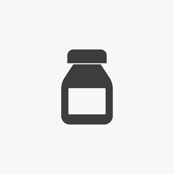 Medicine Bottle Flat Vector Icon — Stock Vector