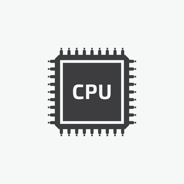 Cpu Processor Flat Vector Icon — Stock Vector
