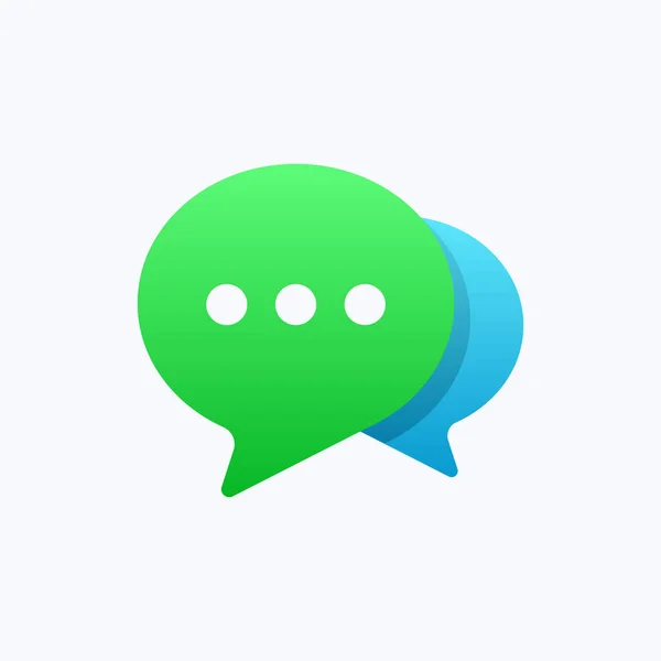 Chat Message Bubbles Colour Vector Icon — Vector de stock