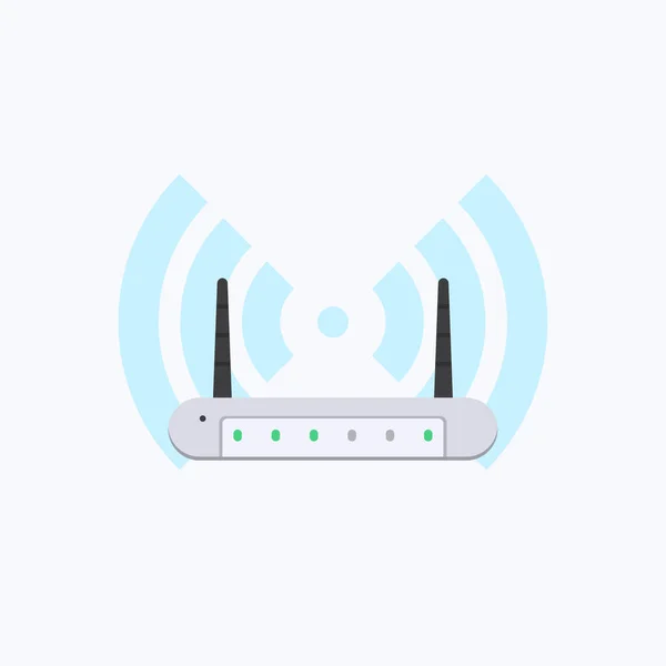 Icona Vettoriale Router Ethernet Wireless — Vettoriale Stock