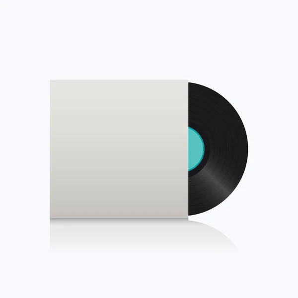 Vinyl Record Paper Case Colour Vector Icon — Stock Vector