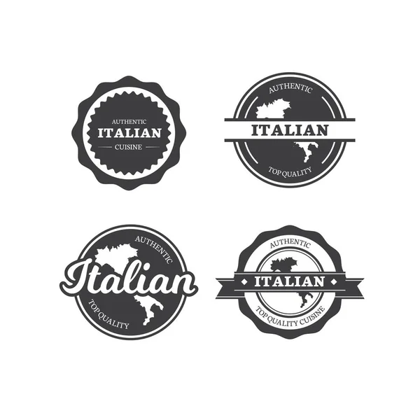 Etiquetas Cocina Restaurante Italiano — Vector de stock
