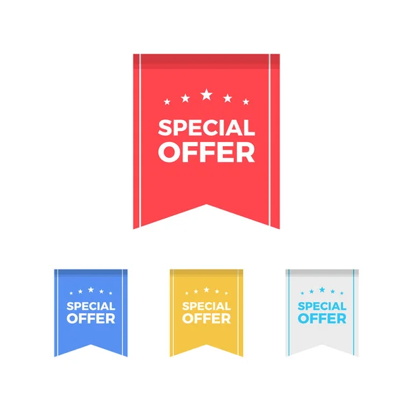 Special Offer Flat Badges — Stock Vector