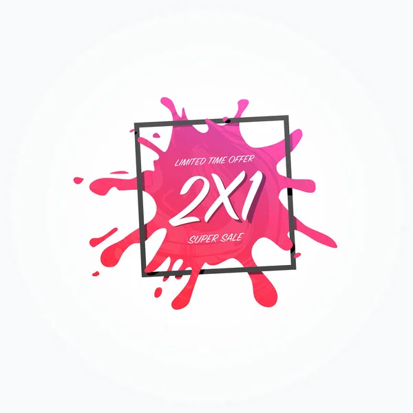 2x1 Leke Vektörü Etiketi