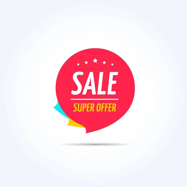 Verkauf Super Offer Shopping Vector Tag — Stockvektor