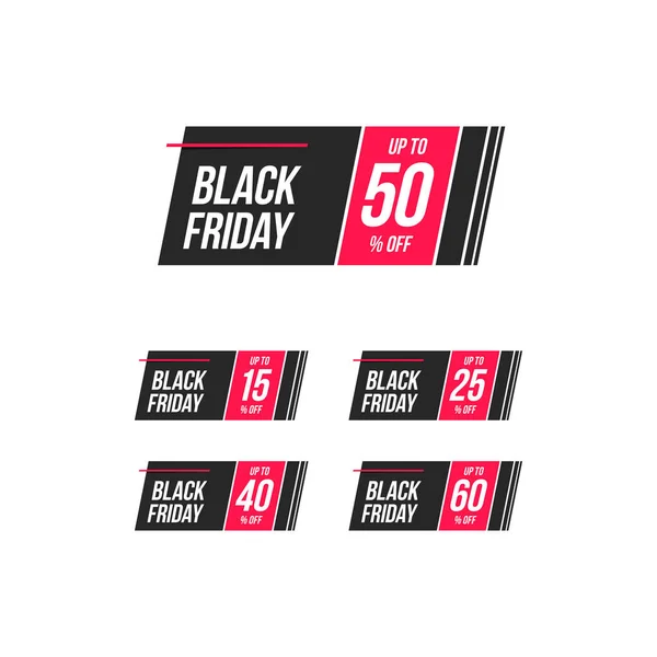 Black Friday Offer Shopping Tags — Stock Vector