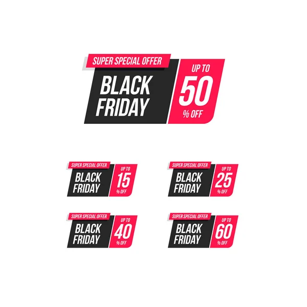 Black Friday Hors Offre Shopping Tags — Image vectorielle